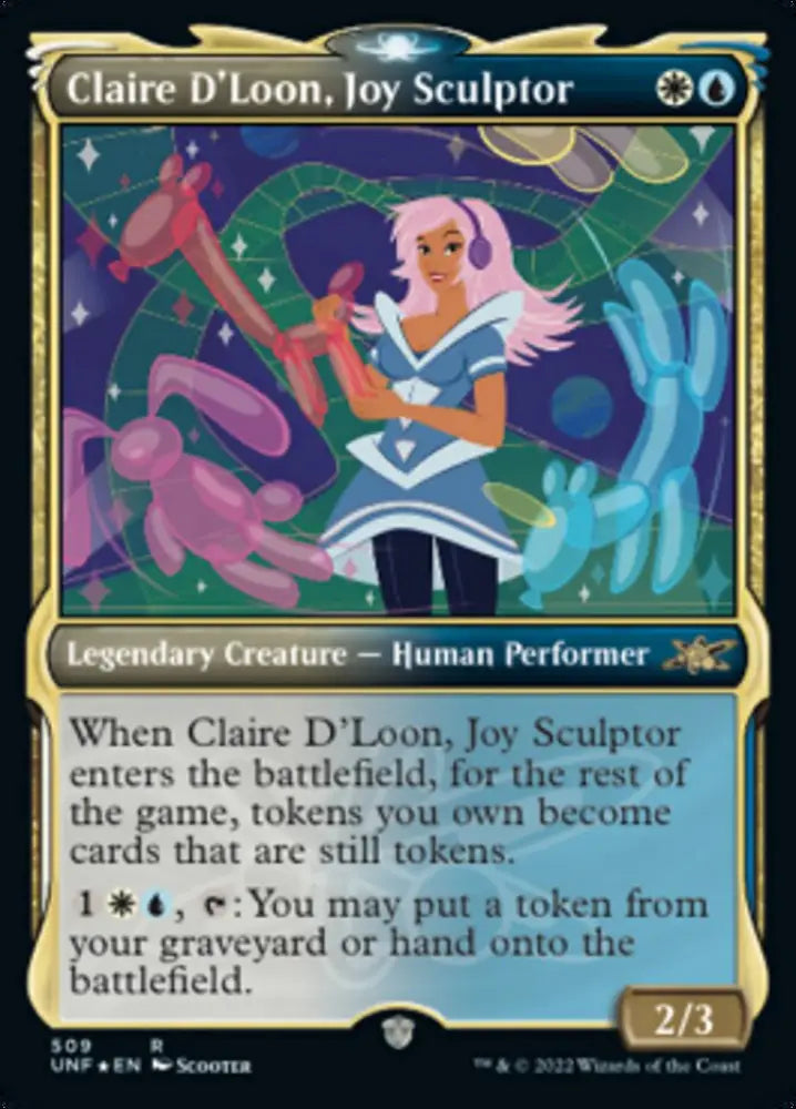 Claire D’Loon Joy Sculptor (Showcase) (Galaxy Foil) [Unfinity] - MTG Single