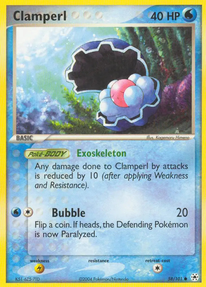 Clamperl (58/101) [EX: Hidden Legends] - Pokemon Single