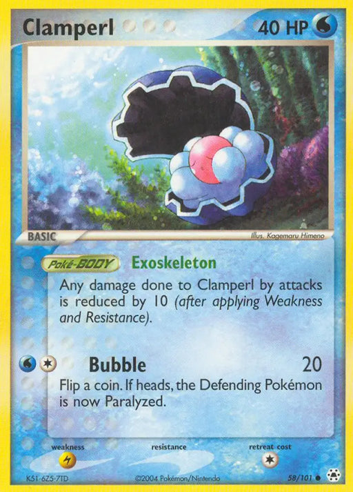 Clamperl (58/101) [EX: Hidden Legends] - Pokemon Single