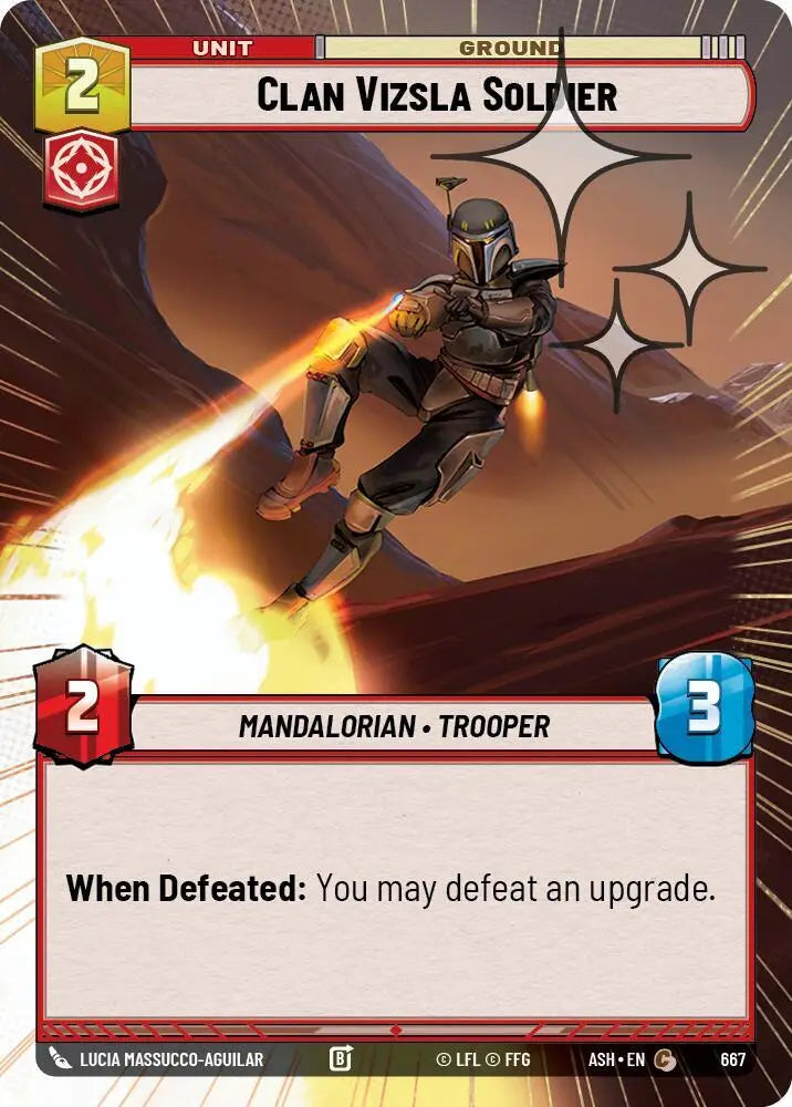 Clan Vizsla Soldier (Hyperspace Foil) (667) [Ashes of the Empire]
