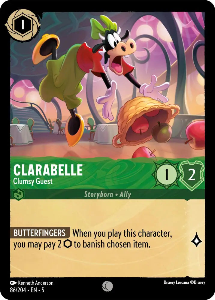 Clarabelle - Clumsy Guest (86/204) [Shimmering Skies] - Lorcana Single