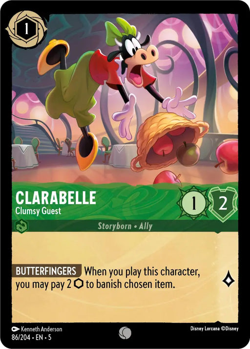 Clarabelle - Clumsy Guest (86/204) [Shimmering Skies] - Lorcana Single
