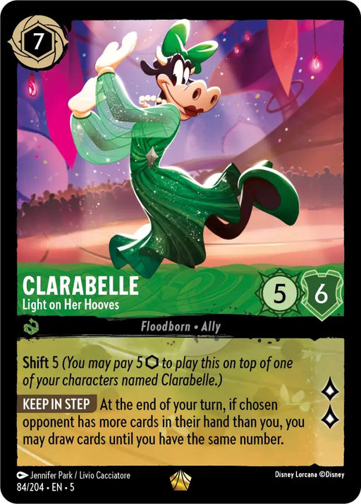Clarabelle - Light on Her Hooves (84/204) [Shimmering Skies] - Lorcana Single
