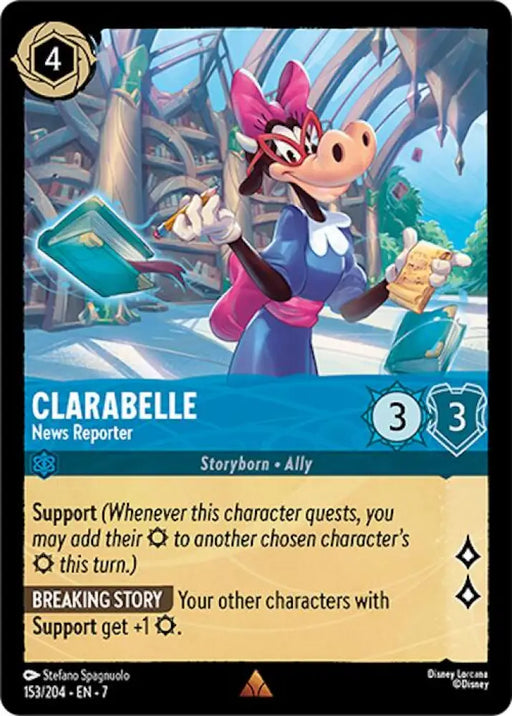 Clarabelle - News Reporter (153/204) [Archazia’s Island] - Lorcana Single