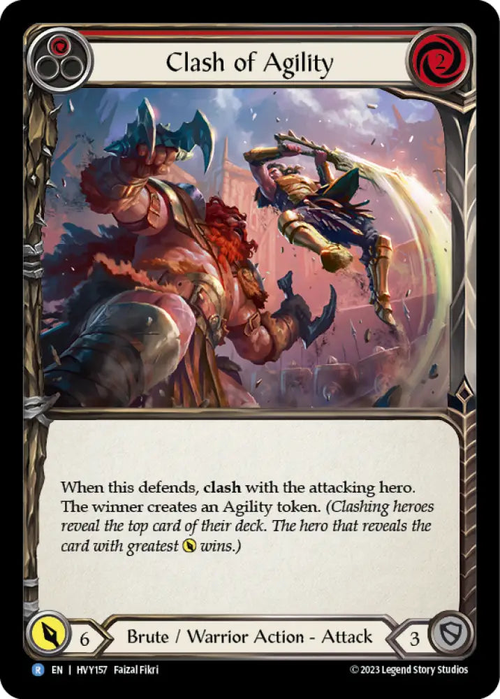 Clash of Agility (Red) [Heavy Hitters] Rainbow Foil - Flesh And Blood Single