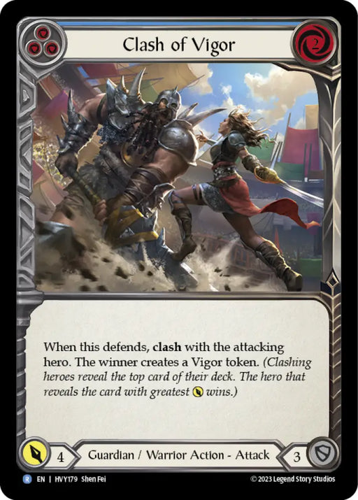 Clash of Vigor (Blue) [Heavy Hitters] - Flesh And Blood Single