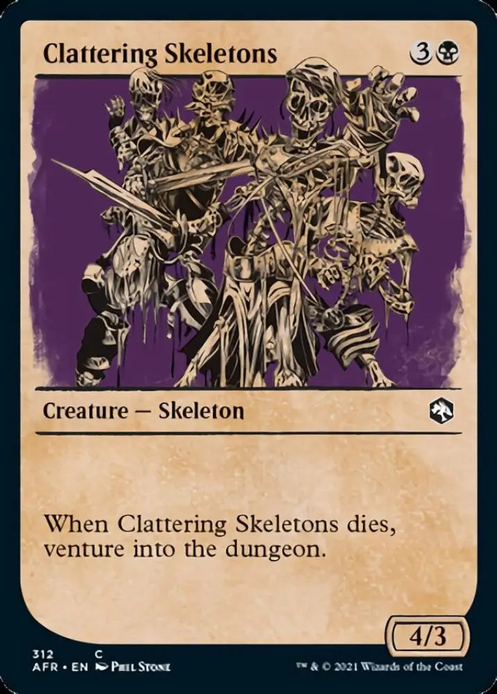 Clattering Skeletons (Showcase) [Dungeons & Dragons: Adventures in the Forgotten Realms] - MTG Single