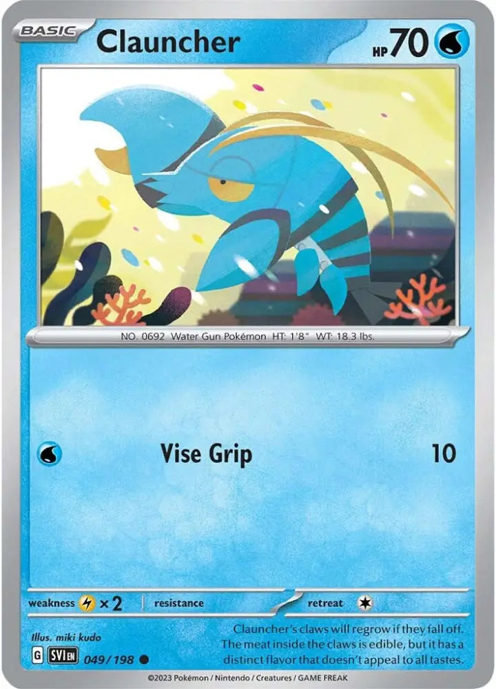 Clauncher (049/198) [Scarlet & Violet: Base Set] - Pokemon Single