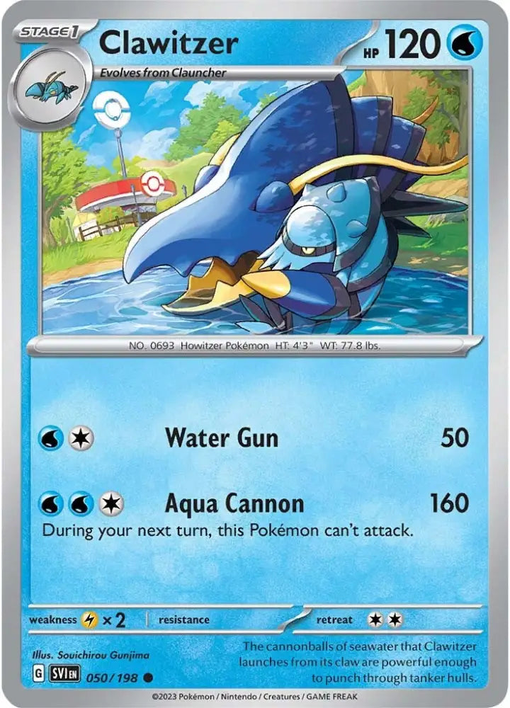 Clawitzer (050/198) [Scarlet & Violet: Base Set] - Pokemon Single