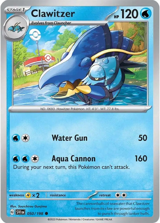 Clawitzer (050/198) [Scarlet & Violet: Base Set] - Pokemon Single