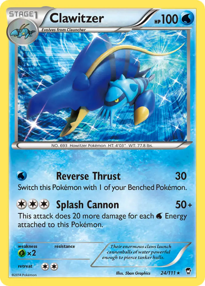 Clawitzer (24/111) [XY: Furious Fists] - Pokemon Single