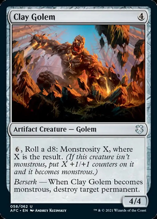 Clay Golem [Dungeons & Dragons: Adventures in the Forgotten Realms Commander] - MTG Single
