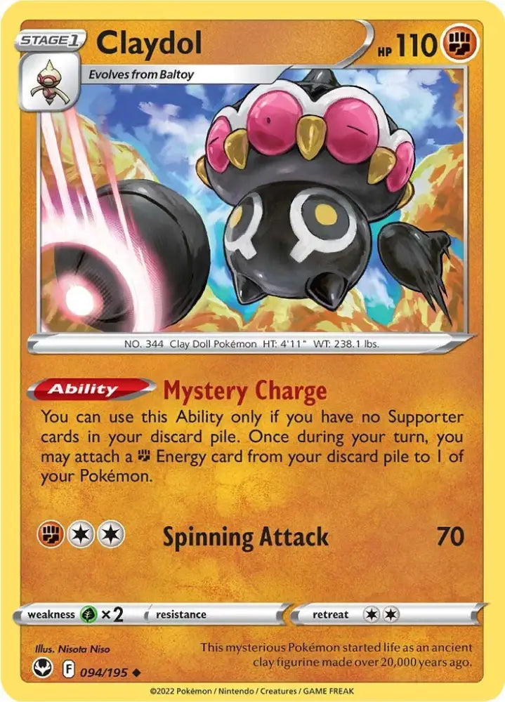 Claydol (094/195) [Sword & Shield: Silver Tempest] - Pokemon Single