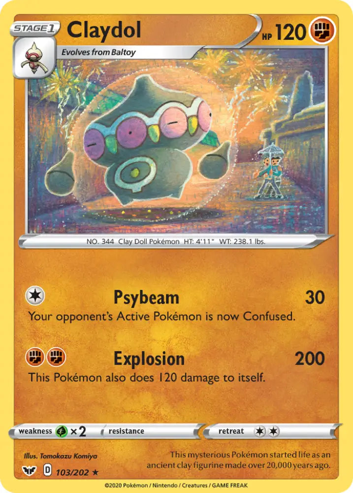 Claydol (103/202) [Sword & Shield: Base Set] - Pokemon Single