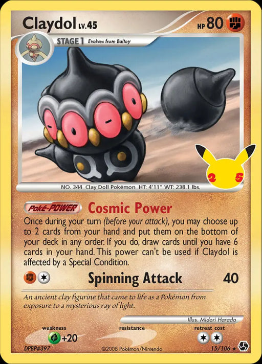 Claydol (15/106) [Celebrations: 25th Anniversary - Classic Collection] - Pokemon Single