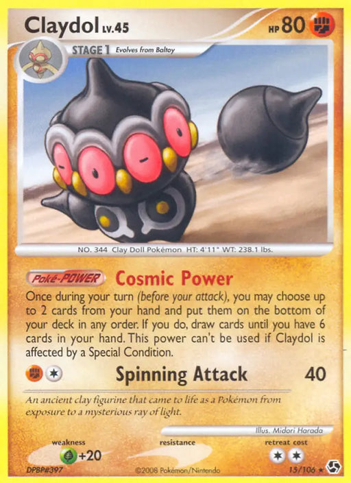 Claydol (15/106) [Diamond & Pearl: Great Encounters] - Pokemon Single