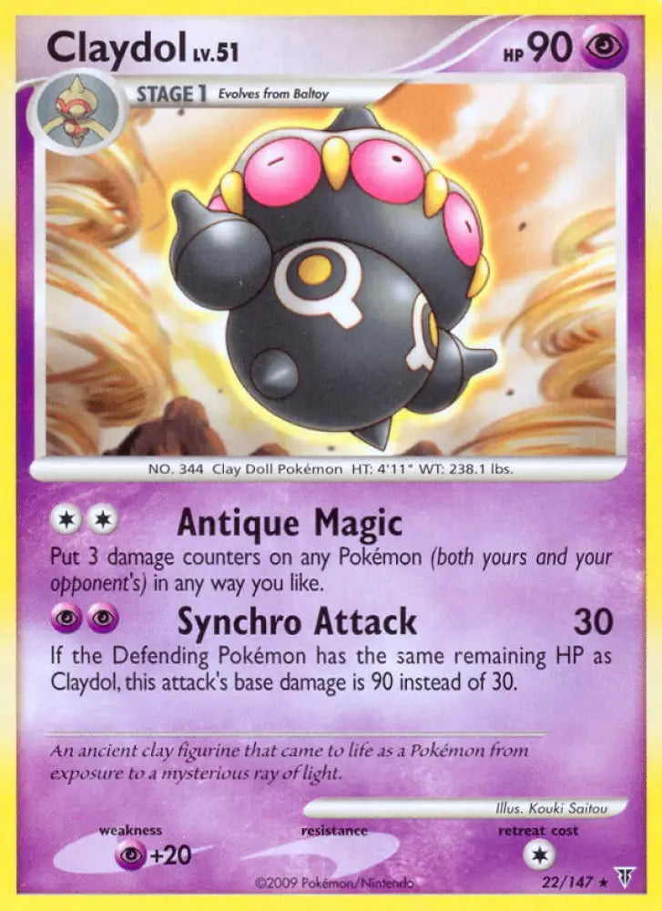 Claydol (22/147) [Platinum: Supreme Victors] - Pokemon Single