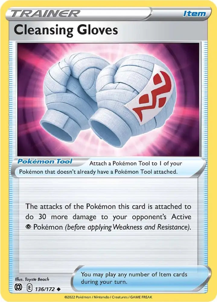 Cleansing Gloves (136/172) [Sword & Shield: Brilliant Stars] - Pokemon Single