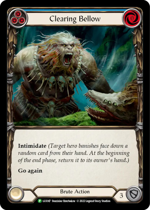 Clearing Bellow (Blue) [LGS147] (Promo) Rainbow Foil - Flesh And Blood Single