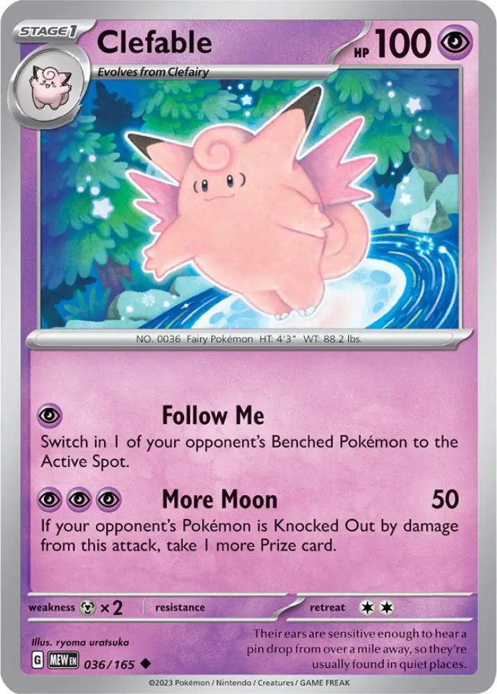 Clefable (036/165) [Scarlet & Violet 151] - Pokemon Single