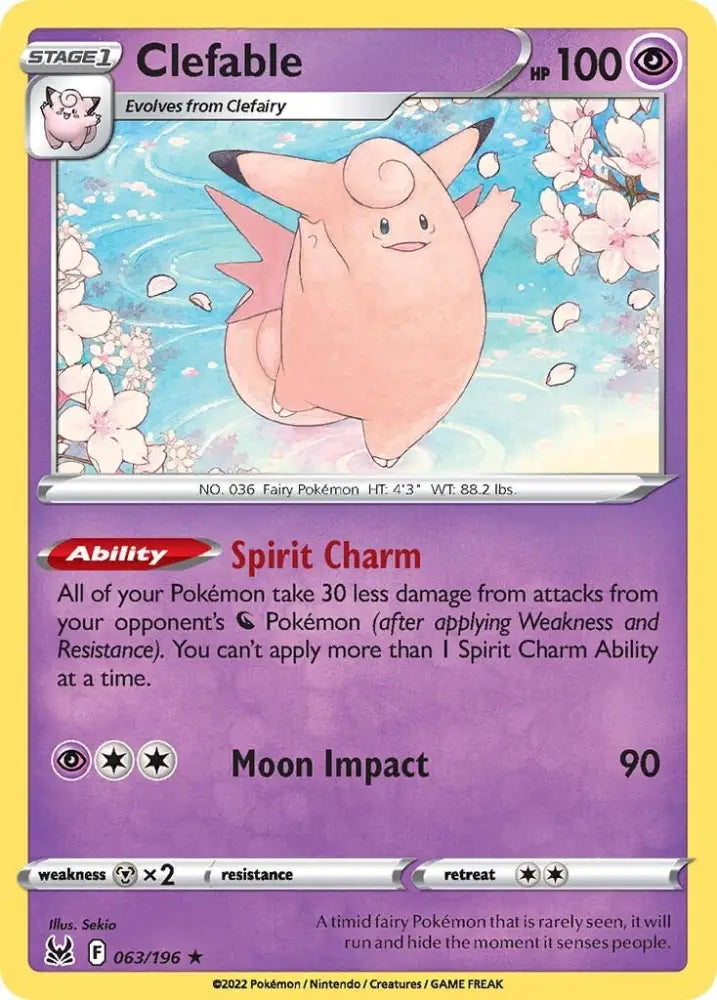 Clefable (063/196) [Sword & Shield: Lost Origin] - Pokemon Single