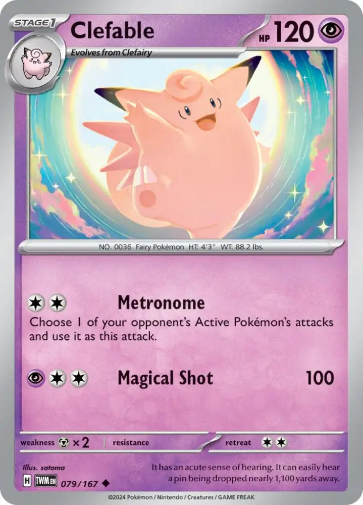 Clefable (079/167) [Scarlet & Violet: Twilight Masquerade] - Pokemon Single