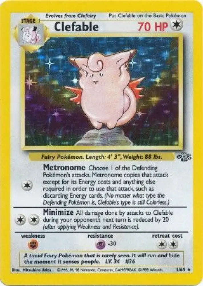 Clefable (1/64) [Jungle Unlimited] - Pokemon Single