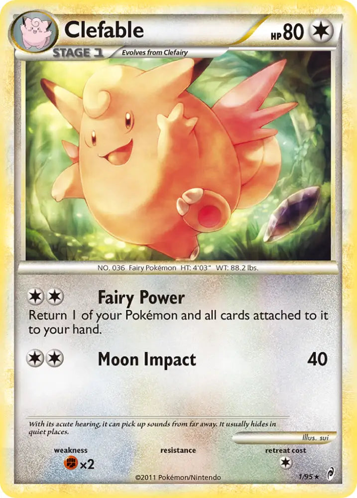 Clefable (1/95) [HeartGold & SoulSilver: Call of Legends] - Pokemon Single