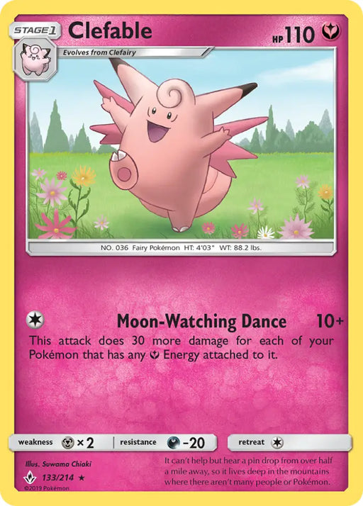 Clefable (133/214) [Sun & Moon: Unbroken Bonds] - Pokemon Single