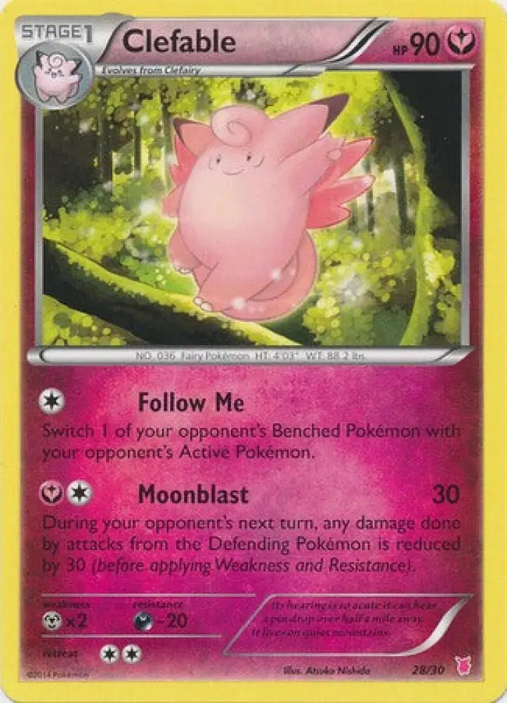 Clefable (28/30) [XY: Trainer Kit 1 - Wigglytuff] - Pokemon Single