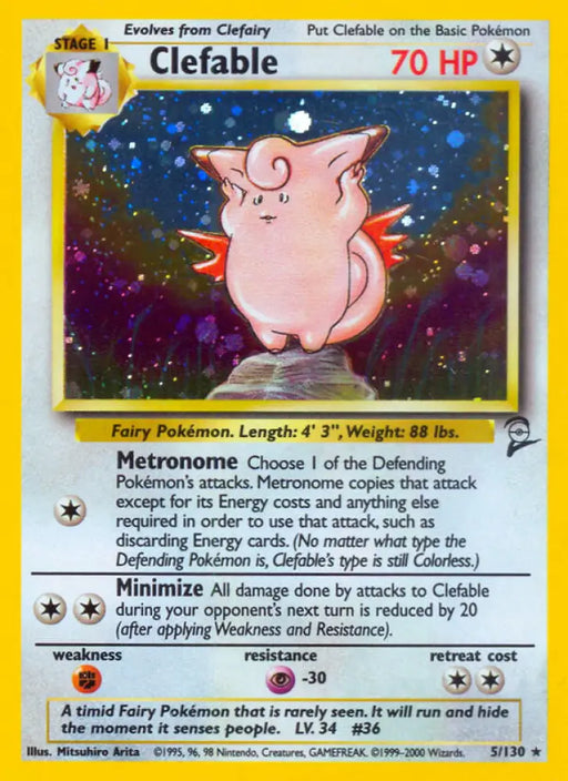 Clefable (5/130) [Base Set 2] - Pokemon Single