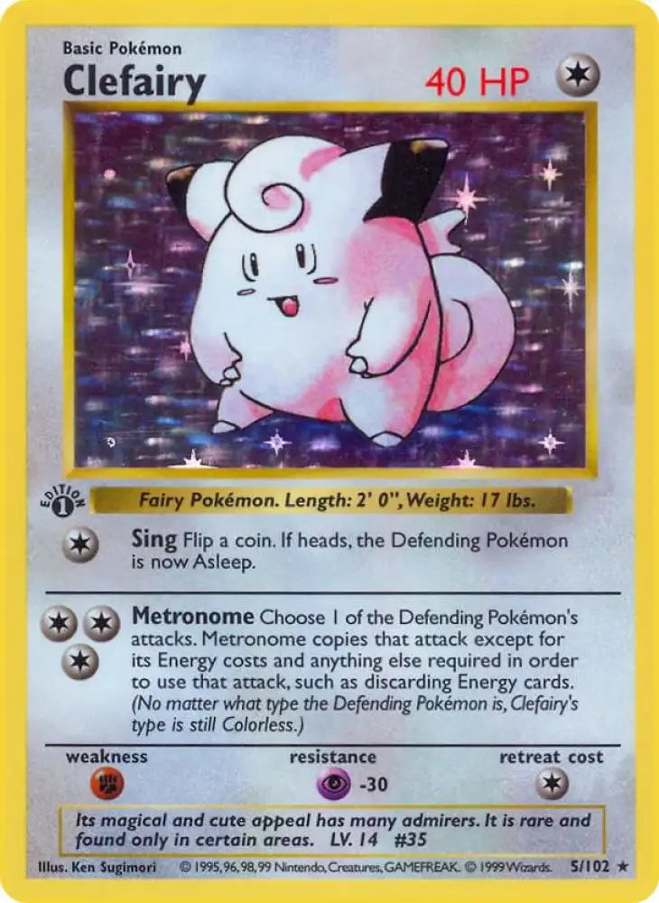 Clefairy (005/102) [Base Set Shadowless (Unlimited)]