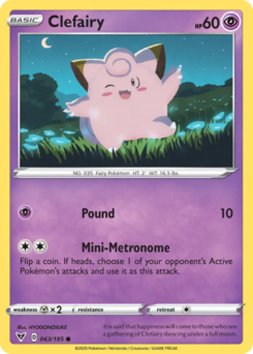 Clefairy (063/185) [Sword & Shield: Vivid Voltage] - Pokemon Single
