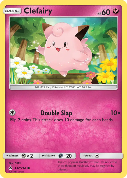 Clefairy (132/214) [Sun & Moon: Unbroken Bonds] - Pokemon Single