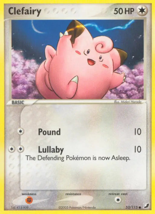 Clefairy (53/115) [EX: Unseen Forces] - Pokemon Single