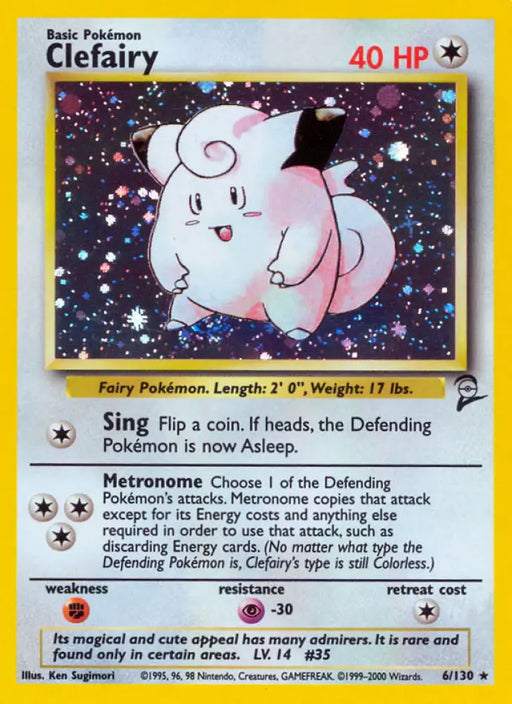 Clefairy (6/130) [Base Set 2] - Pokemon Single