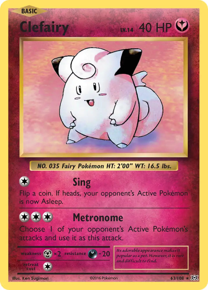 Clefairy (63/108) [XY: Evolutions] - Pokemon Single