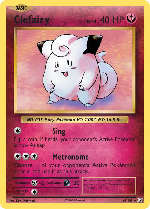 Clefairy (63/108) [XY: Evolutions] - Pokemon Single
