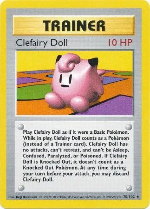 Clefairy Doll (70/102) [Base Set Shadowless Unlimited] - Pokemon Single