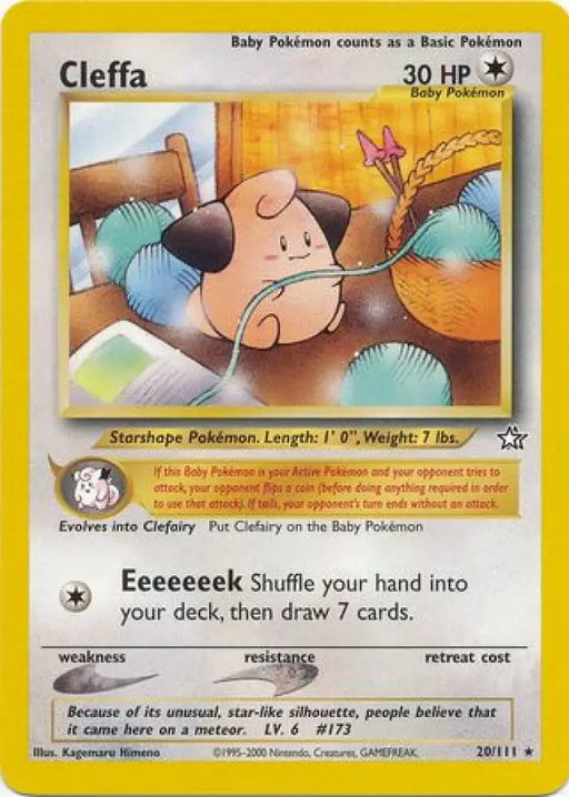 Cleffa (20/111) [Neo Genesis Unlimited] - Pokemon Single