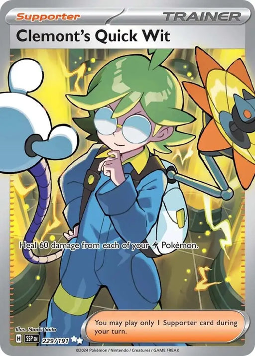 Clemont’s Quick Wit (229/191) [Scarlet & Violet: Surging Sparks] - Pokemon Single