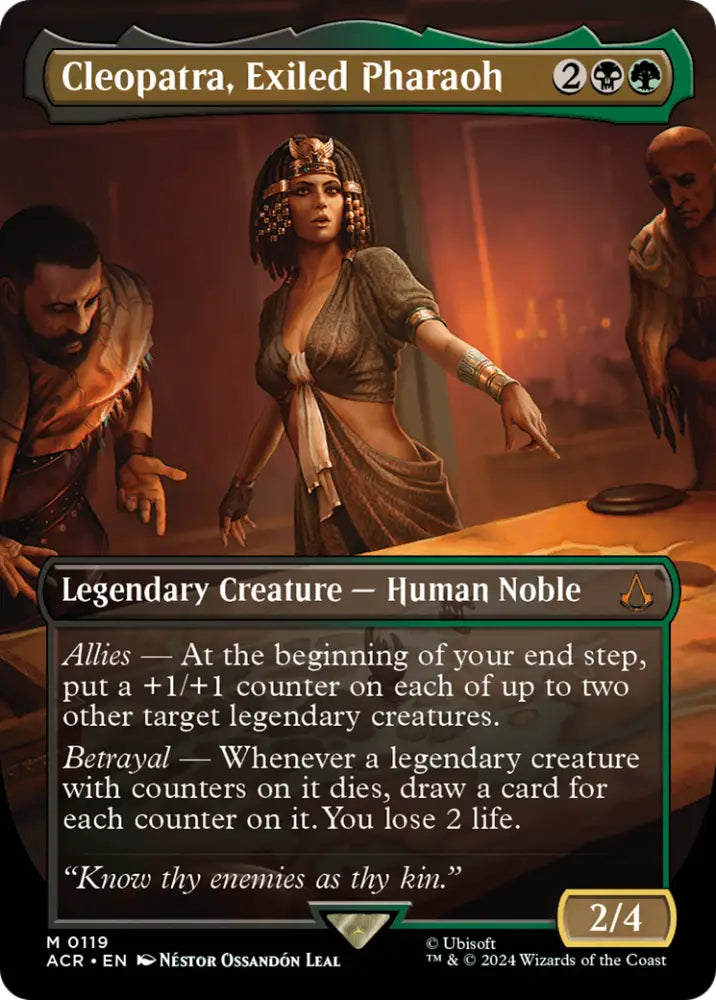 Cleopatra Exiled Pharaoh (Borderless) [Assassin’s Creed] - MTG Single