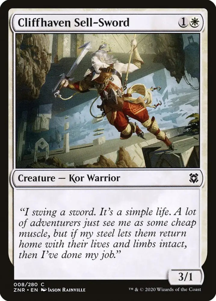 Cliffhaven Sell-Sword [Zendikar Rising] - MTG Single