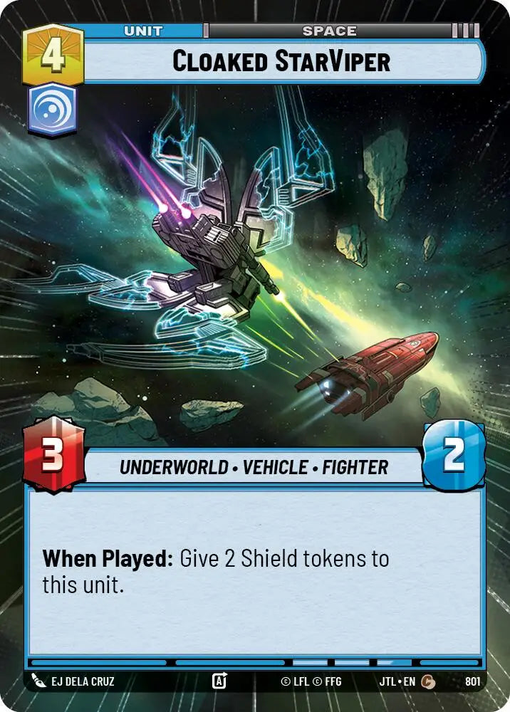 Cloaked StarViper (Hyperspace Foil) (801) [Jump to Lightspeed] - Star Wars: Unlimited Single