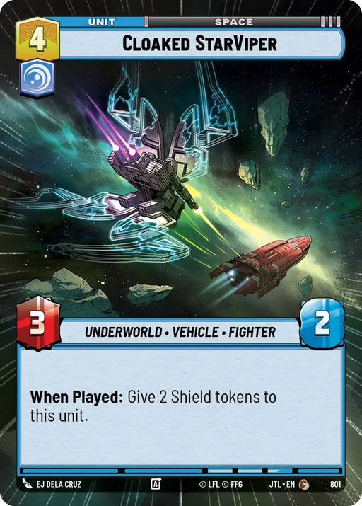 Cloaked StarViper (Hyperspace Foil) (801) [Jump to Lightspeed] - Star Wars: Unlimited Single