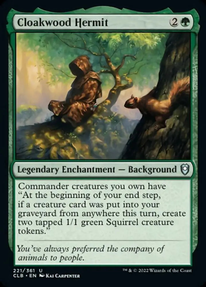 Cloakwood Hermit [Commander Legends: Battle for Baldur’s Gate] - MTG Single