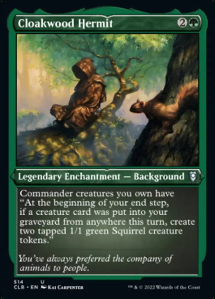 Cloakwood Hermit (Foil Etched) [Commander Legends: Battle for Baldur’s Gate] - MTG Single
