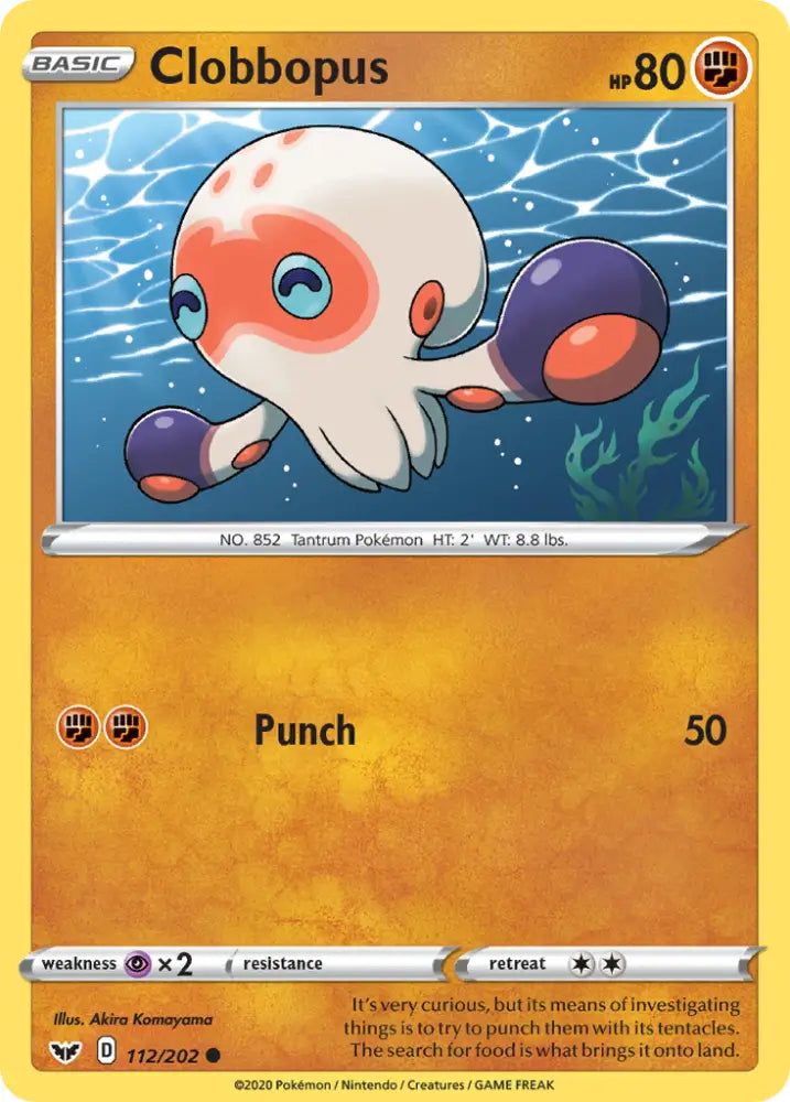 Clobbopus (112/202) [Sword & Shield: Base Set] - Pokemon Single