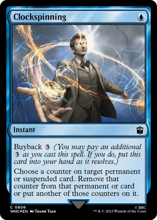 Clockspinning (Surge Foil) [Doctor Who] - MTG Single