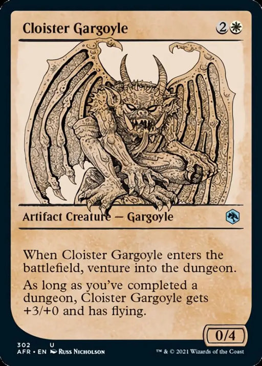 Cloister Gargoyle (Showcase) [Dungeons & Dragons: Adventures in the Forgotten Realms] - MTG Single